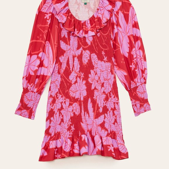 🥭 FARM RIO living nature burgundy mini dress - Picture 7 of 10